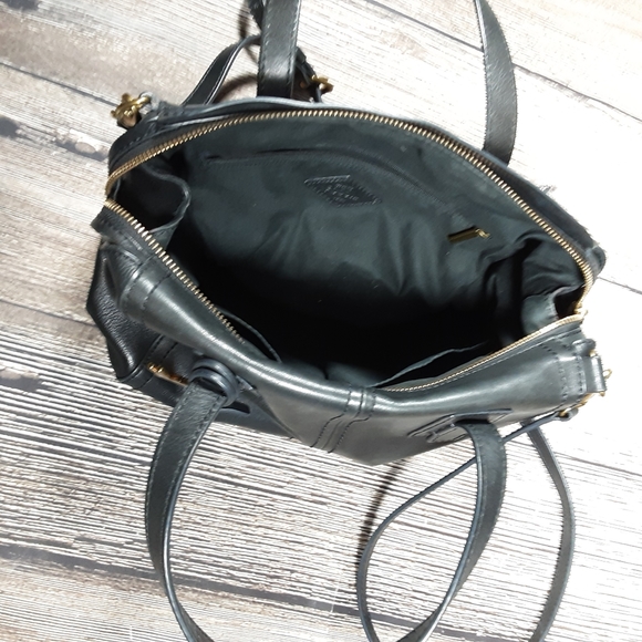 Fossil black leather bag with shoulder strap - Picture 2 of 5